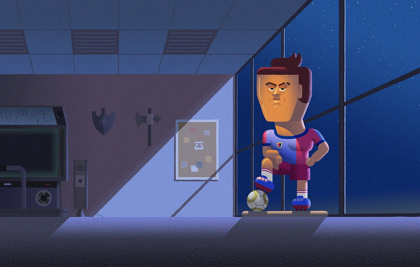 Image 16: animation football direction artistique art direction ILLUSTRATION background design Graphic Designer