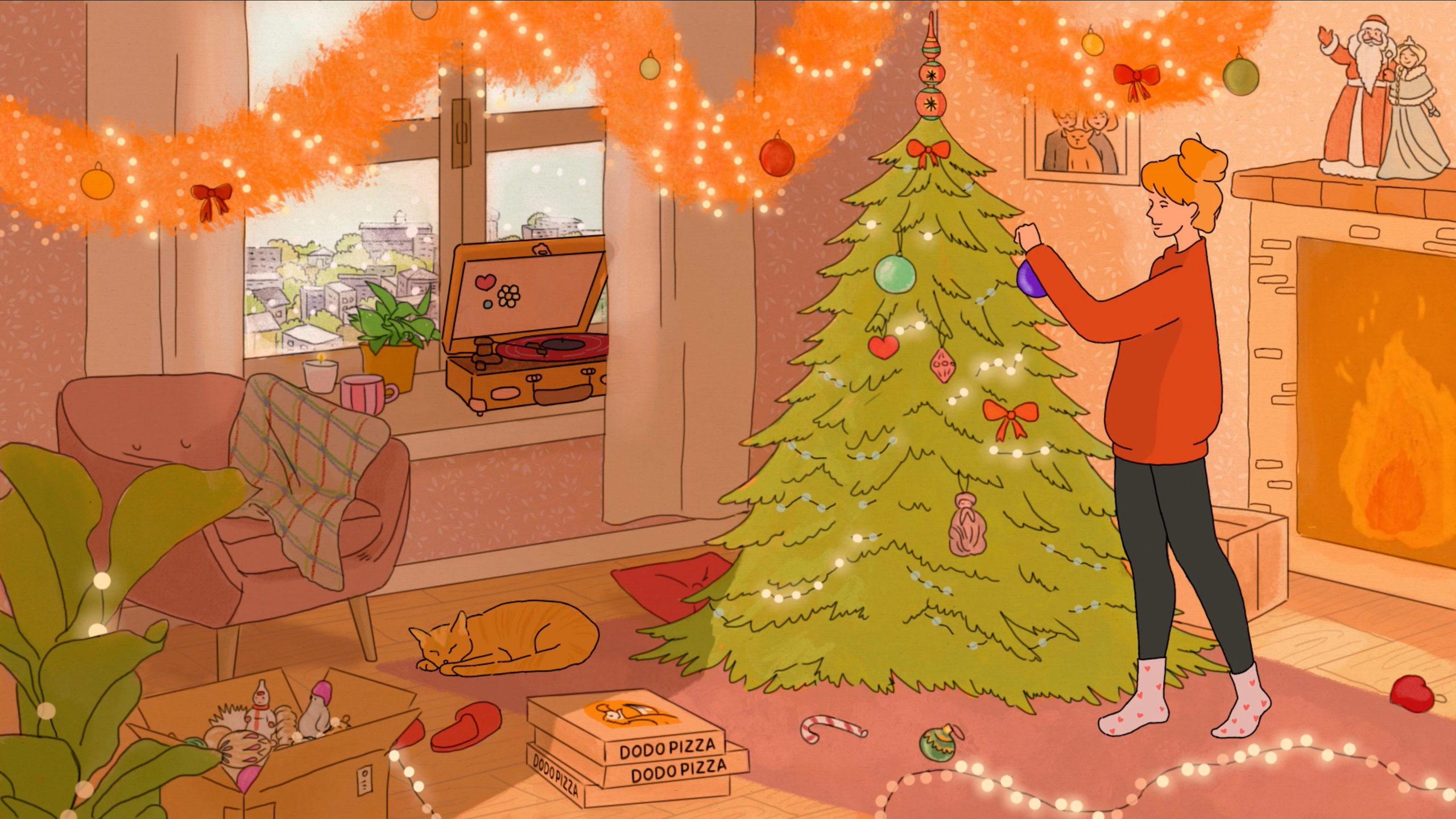 New Year Lofi Stream Animations for Dodo Pizza by Pic-o-matic Studio