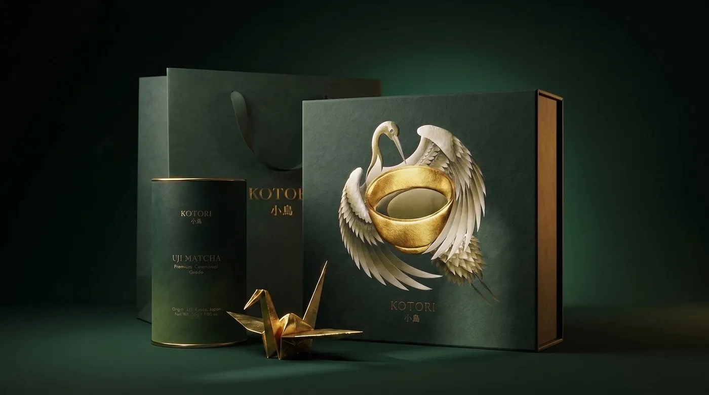 KOTORI Uji Matcha: Japanese Tea Tradition Rendered in Packaging Design by Valeriia Löffler