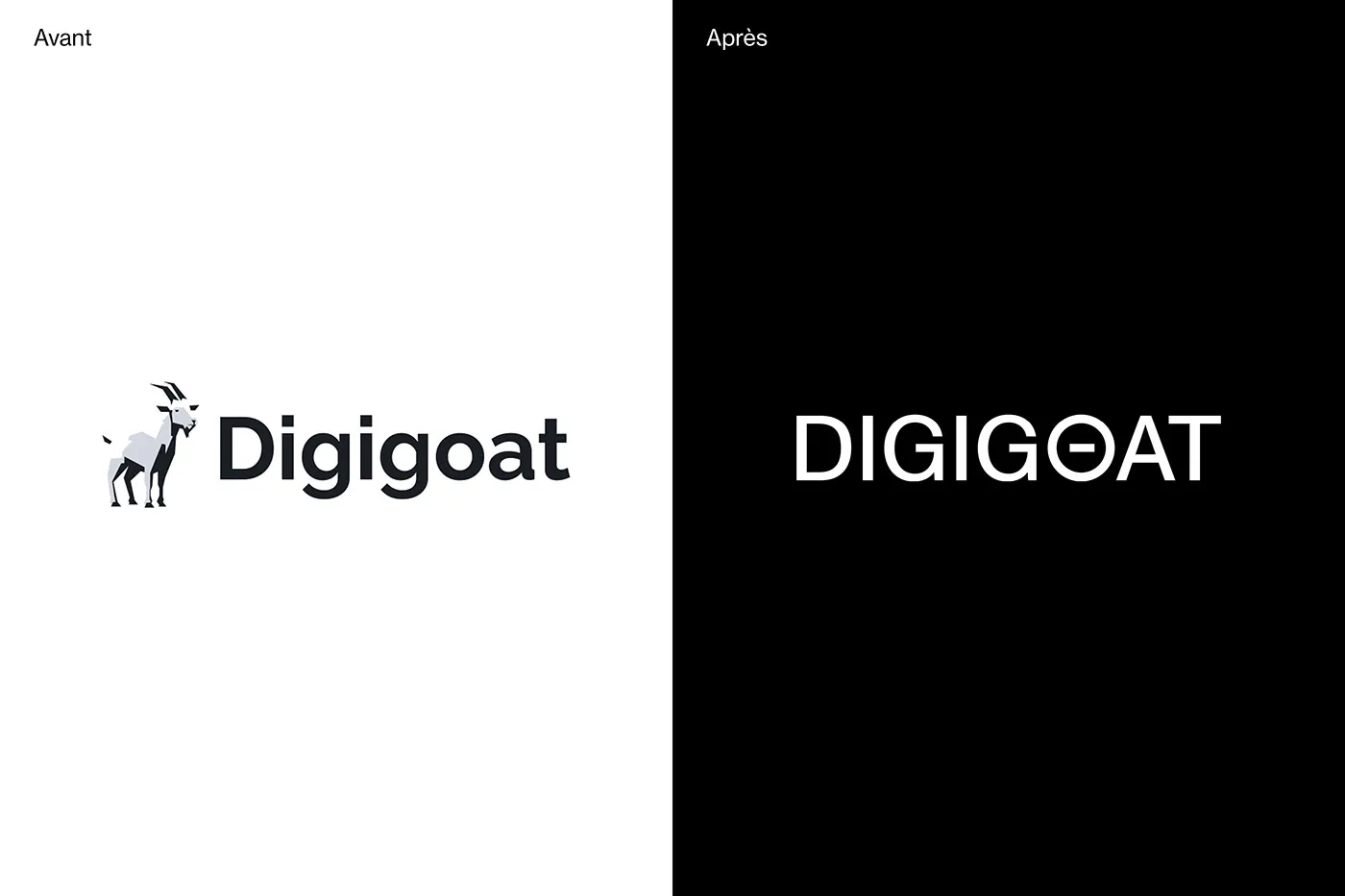 Digigoat Visual Identity Redesign: A Minimalist Typography Approach