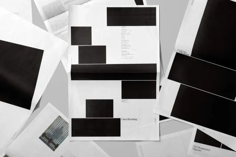 Img01 - Lines Breaking: Underline Studio's Broadsheet Newspaper on the Migrant Crisis