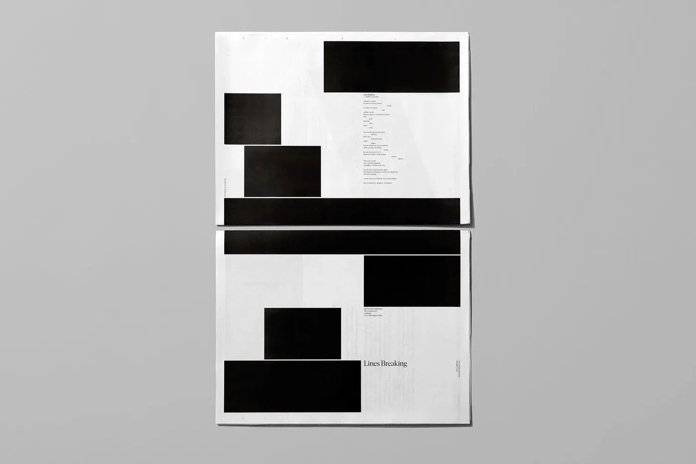 Img02 - Lines Breaking: Underline Studio's Broadsheet Newspaper on the Migrant Crisis