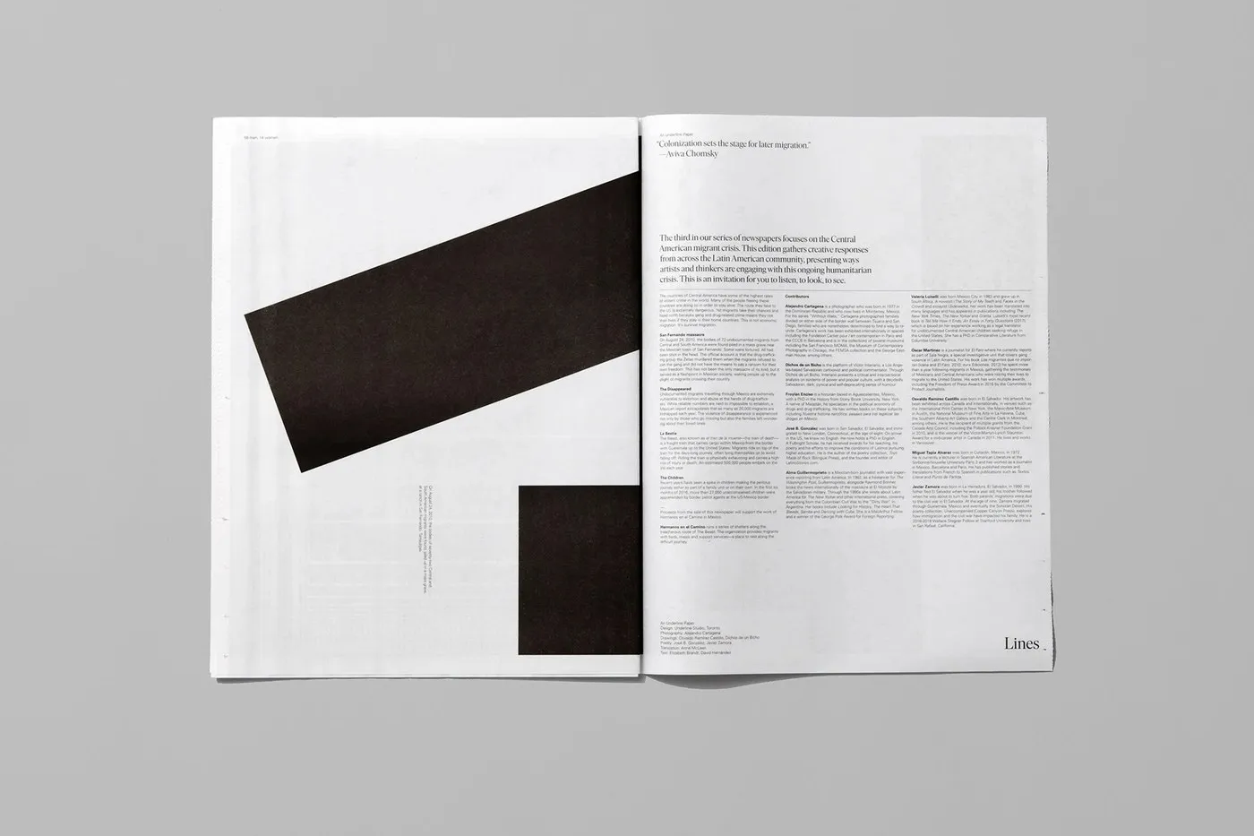 Img05 - Lines Breaking: Underline Studio's Broadsheet Newspaper on the Migrant Crisis