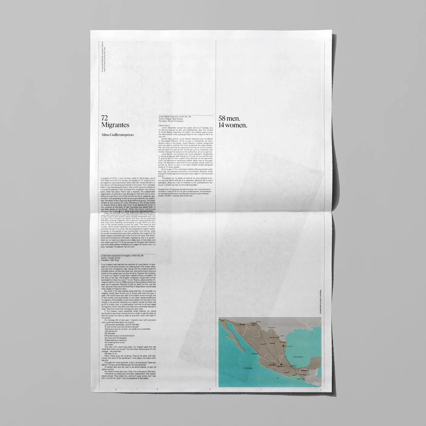 Img07 - Lines Breaking: Underline Studio's Broadsheet Newspaper on the Migrant Crisis