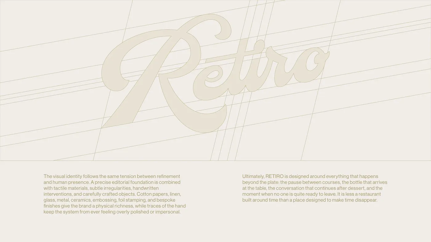 Img05 - RETIRO Branding Identity by Luciano Quintana: Tactile Elegance in Restaurant Design