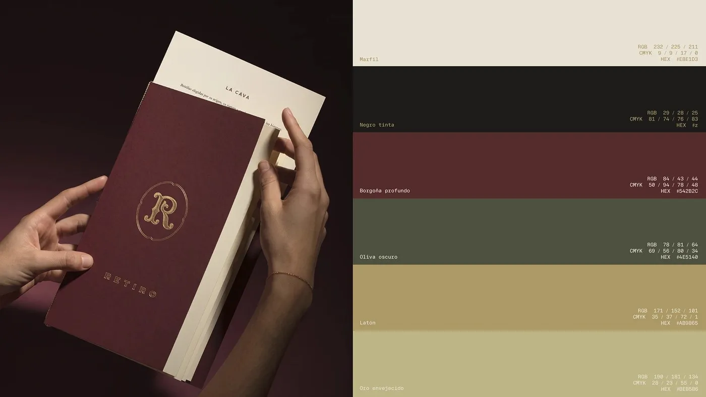 Img06 - RETIRO Branding Identity by Luciano Quintana: Tactile Elegance in Restaurant Design