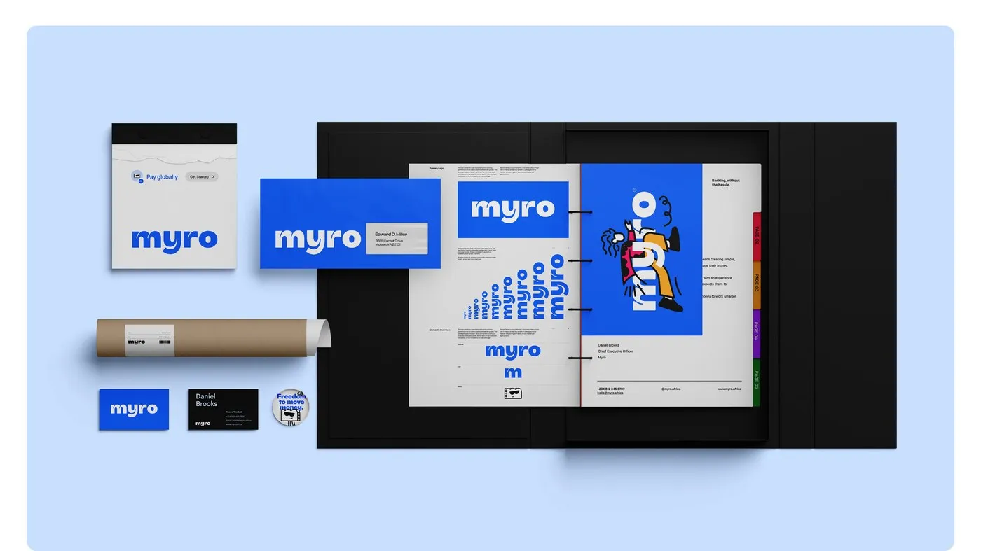 Img04 - MYRO Visual Identity: A Bold Fintech Branding Project by Joseph Omas