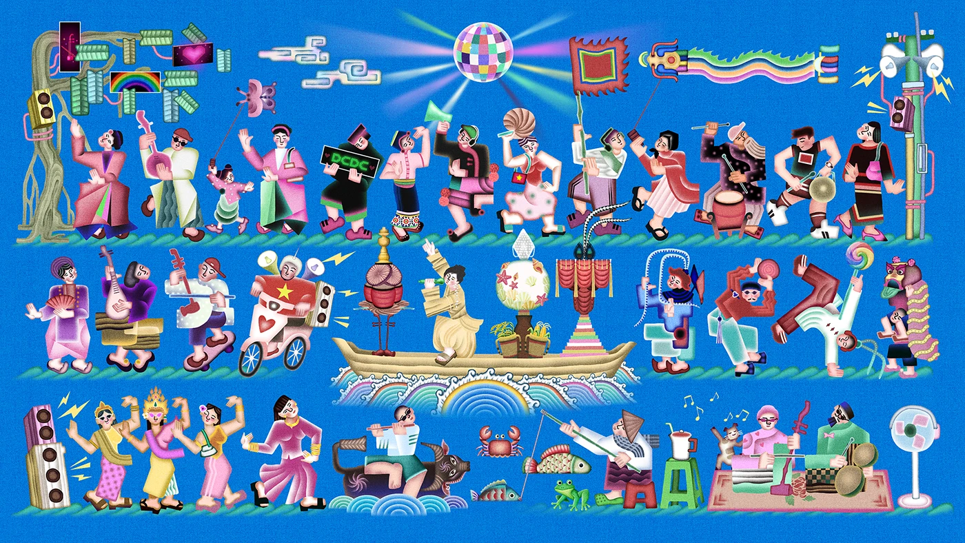 Img02 - Illustration Visuals for Phuong My Chi's Album Dan Choi Dan Ca