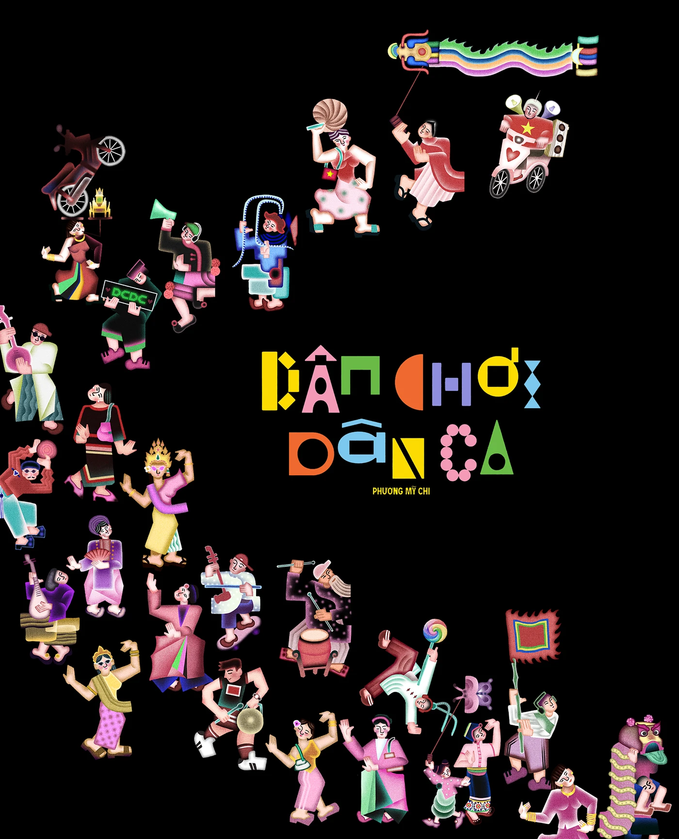 Img19 - Illustration Visuals for Phuong My Chi's Album Dan Choi Dan Ca