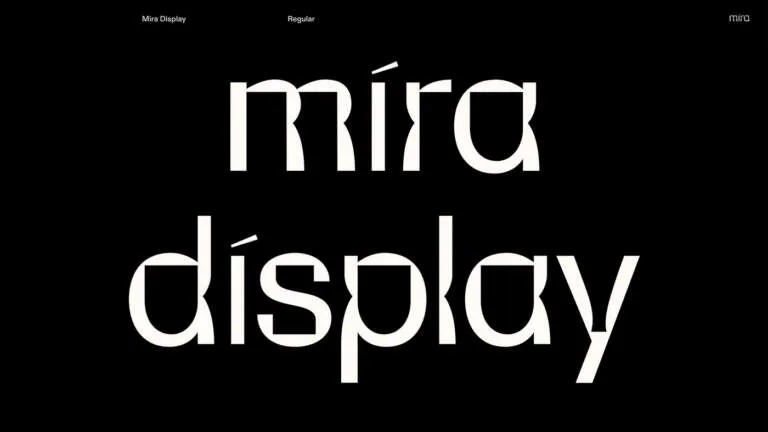Img01 - Mira Display by Mira Mayne: Exploring Subtractive Lens Geometry in Type Design