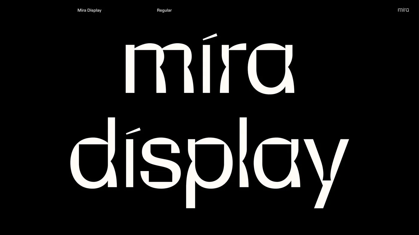 Mira Display by Mira Mayne: Exploring Subtractive Lens Geometry in Type Design