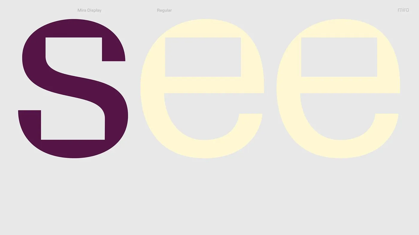 Img03 - Mira Display by Mira Mayne: Exploring Subtractive Lens Geometry in Type Design
