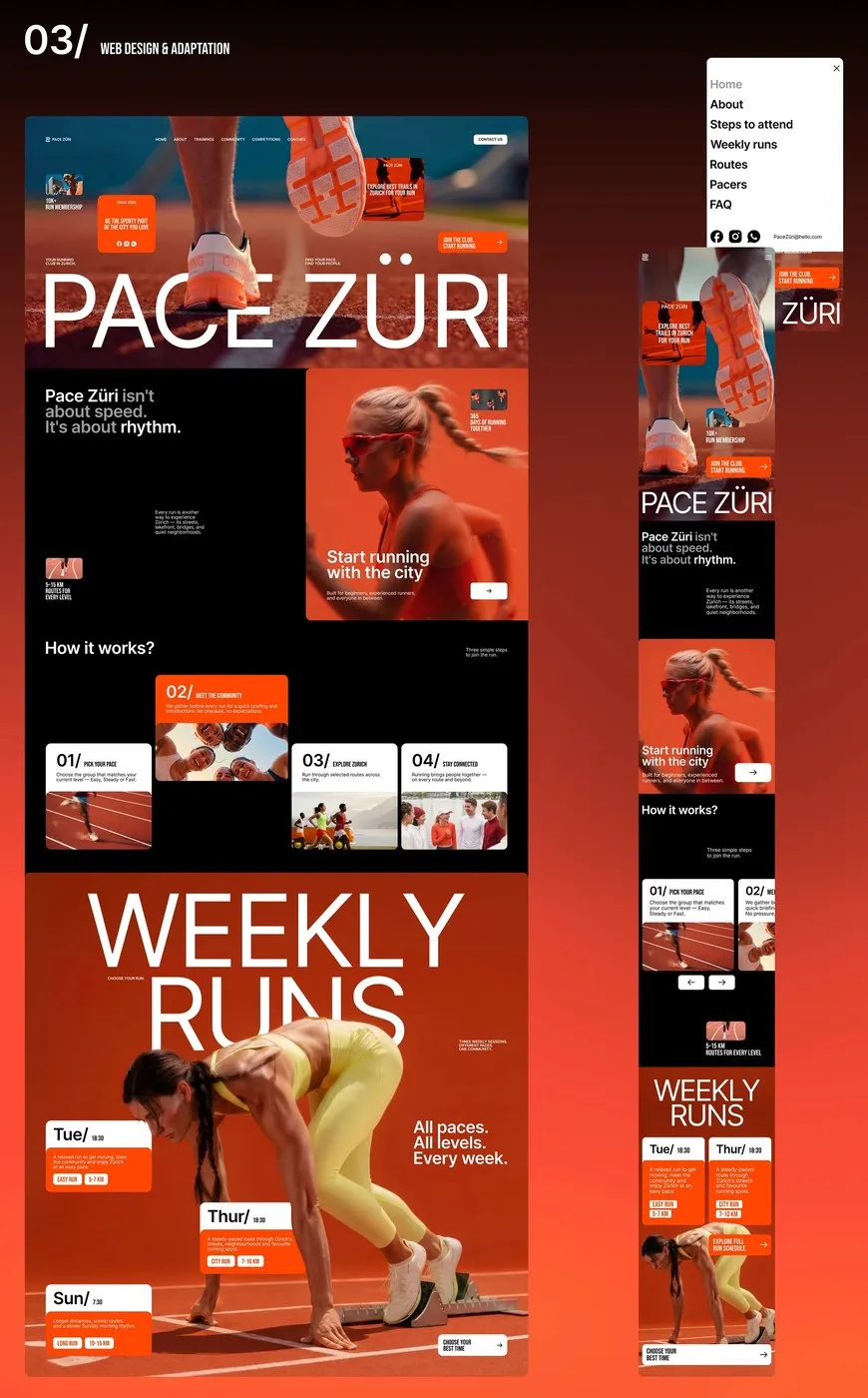 Img02 - Pace Züri Web Design by Sophie Kondratenko: Swiss Grid Meets Running Telemetry