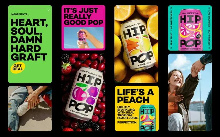 Img01 - Hip Pop Packaging Design: Bold Visual Identity for Functional Soda by Robot Food