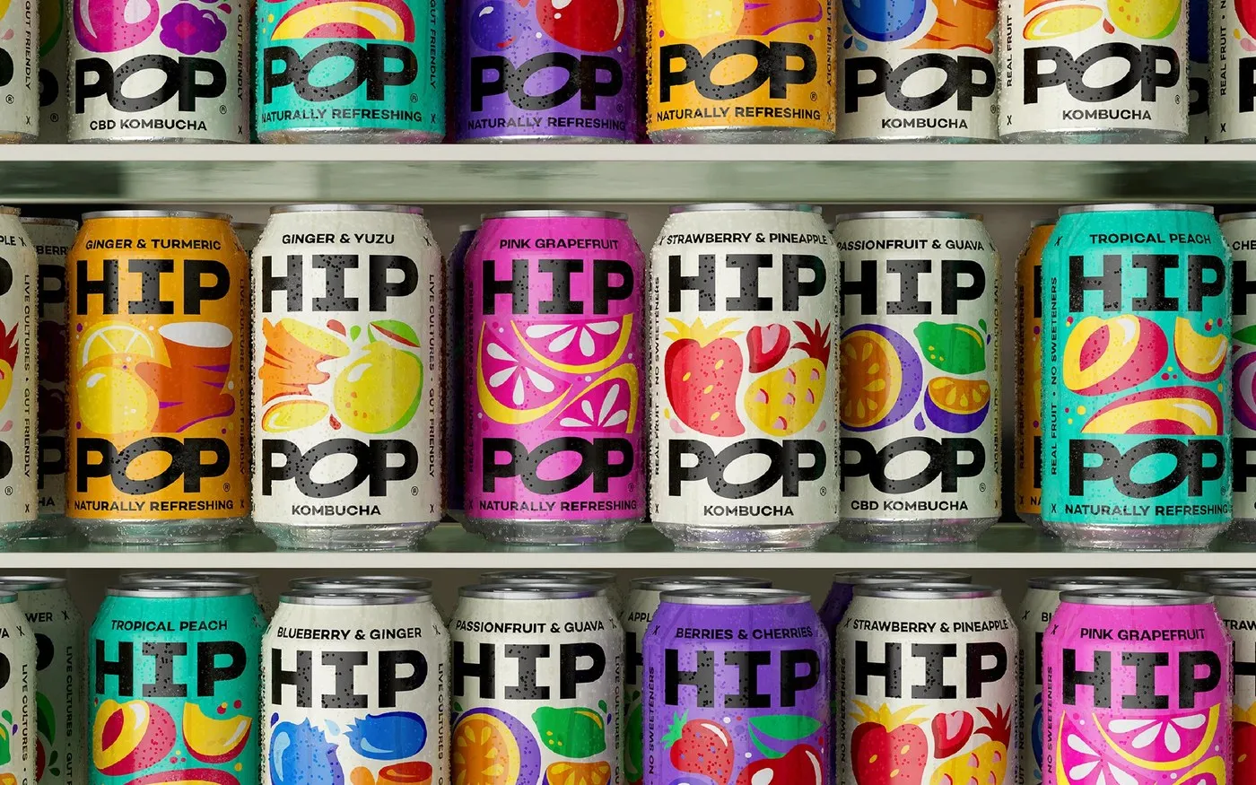 Img05 - Hip Pop Packaging Design: Bold Visual Identity for Functional Soda by Robot Food