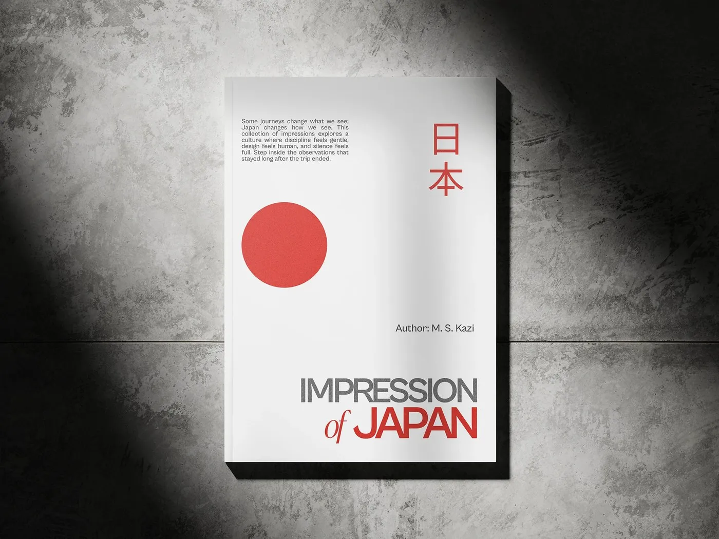 Minimalist Book Layout Design for “Impressions of Japan” by Ashutosh Rana