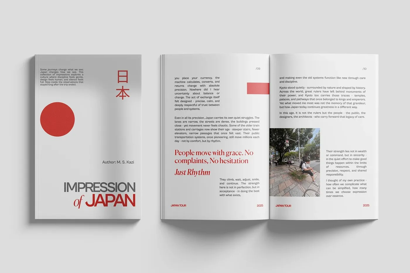 Img02 - Minimalist Book Layout Design for "Impressions of Japan" by Ashutosh Rana