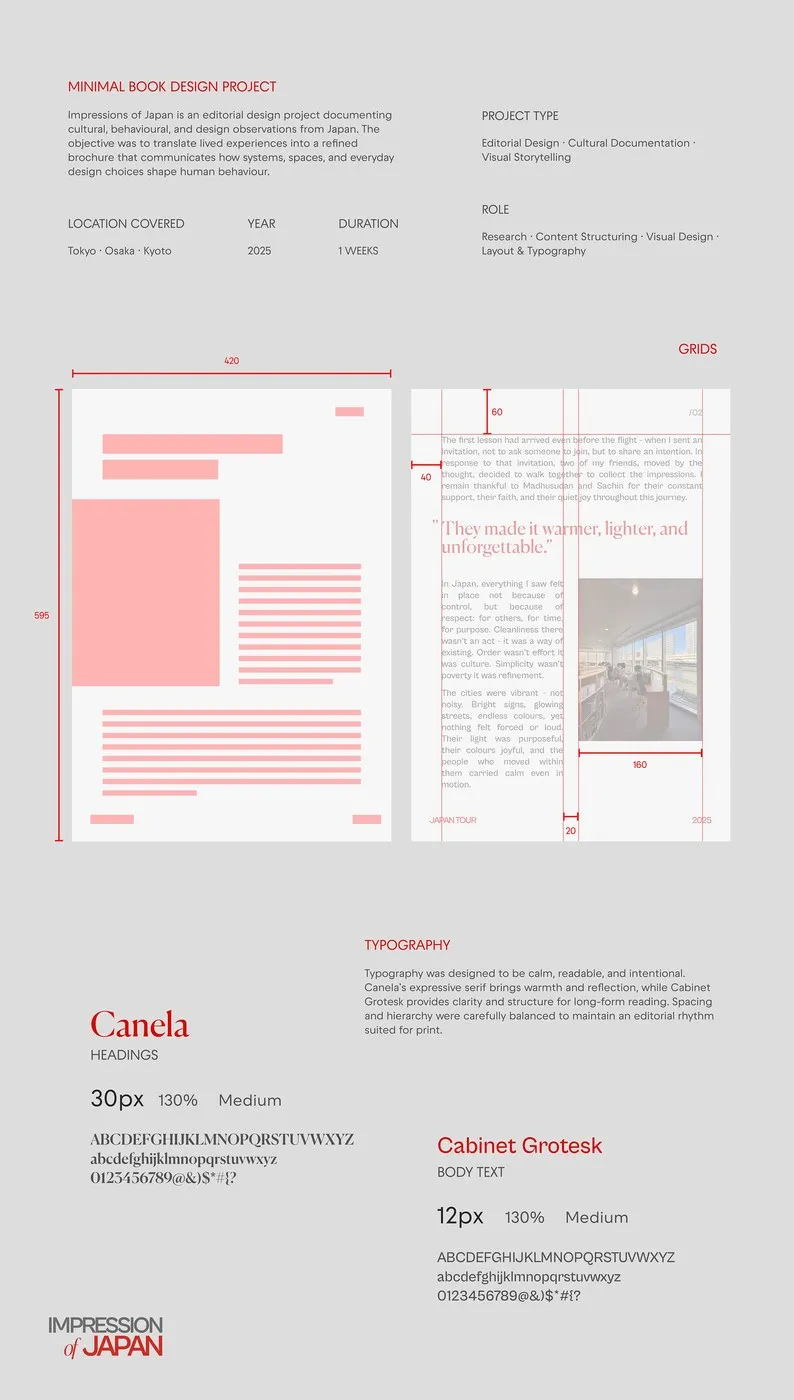 Img03 - Minimalist Book Layout Design for "Impressions of Japan" by Ashutosh Rana