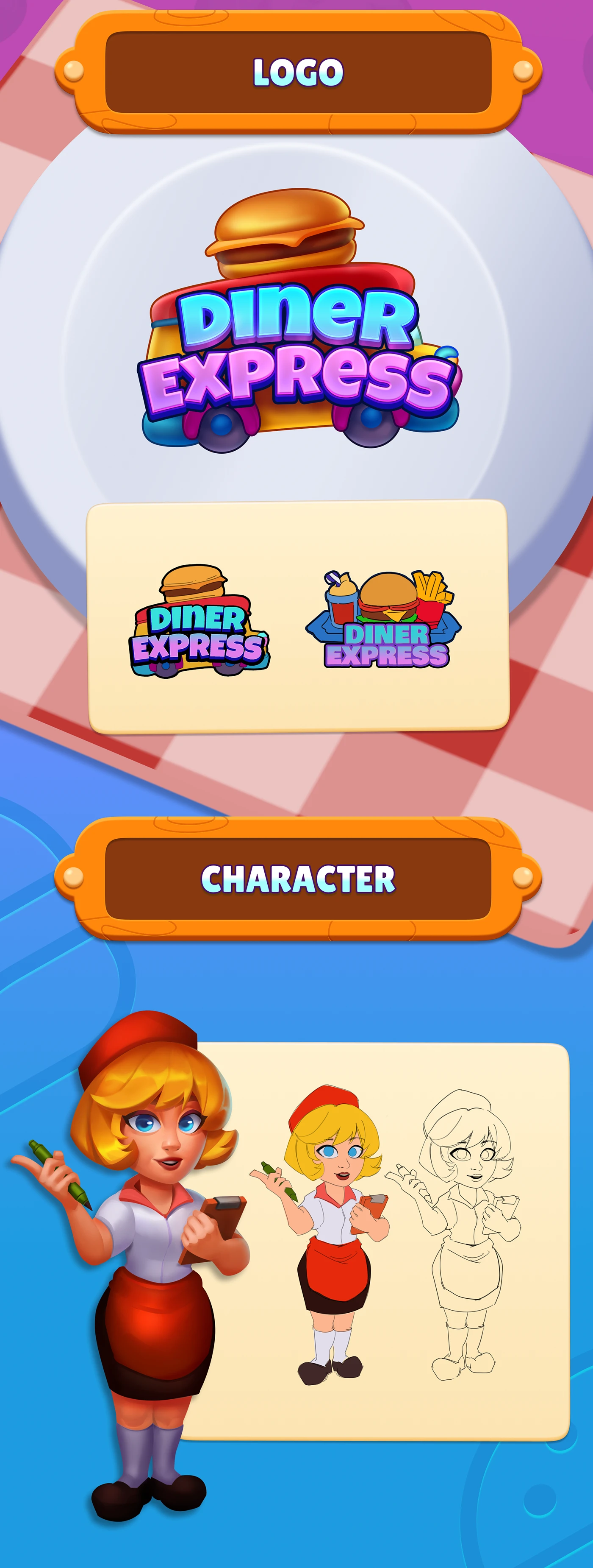 Img05 - Diner Express: Mobile Sorting Game UI Visual Design