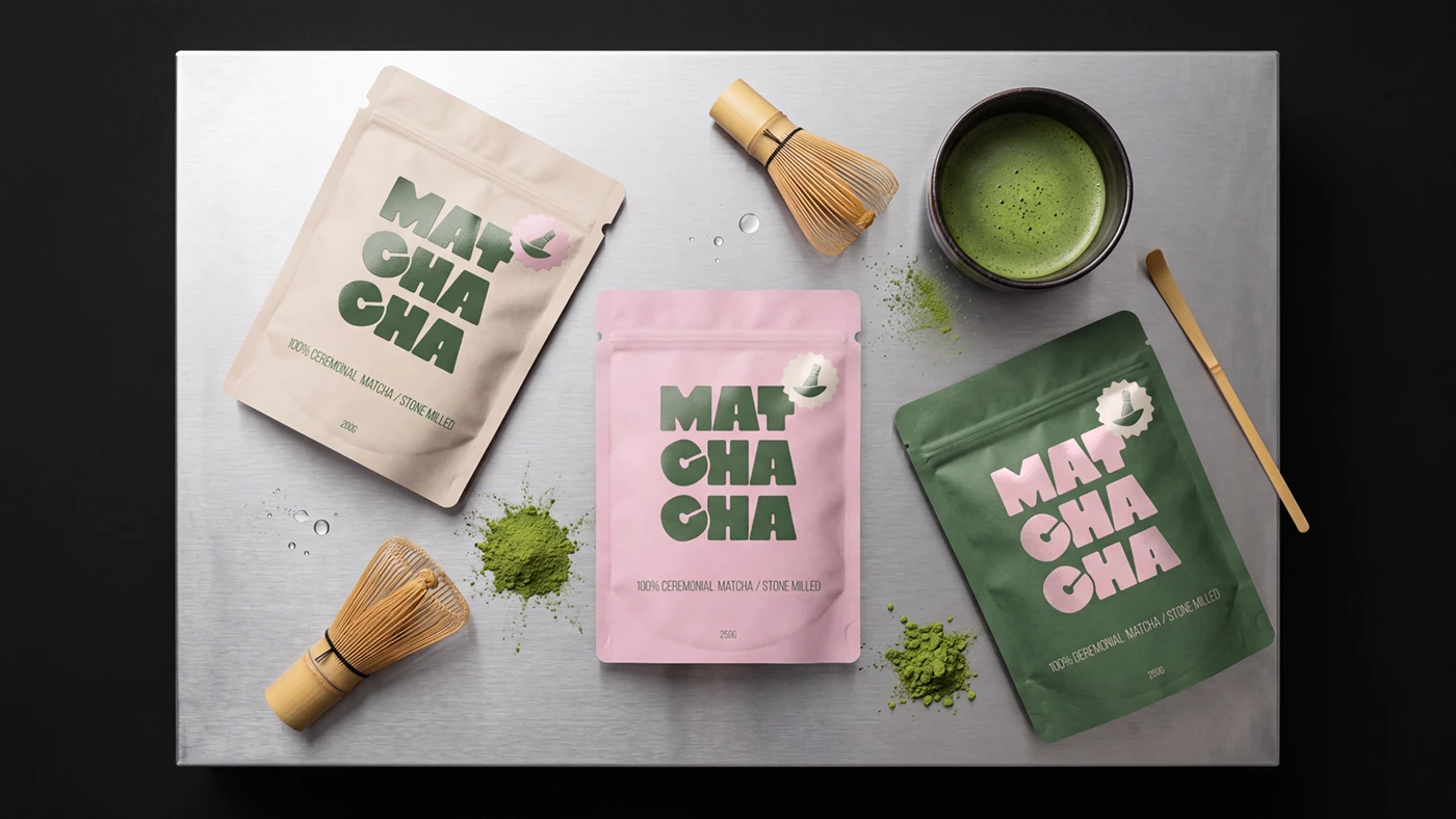 Matchacha Branding: Modern Japanese Tea Studio Identity by Yuliya Kuznetsova