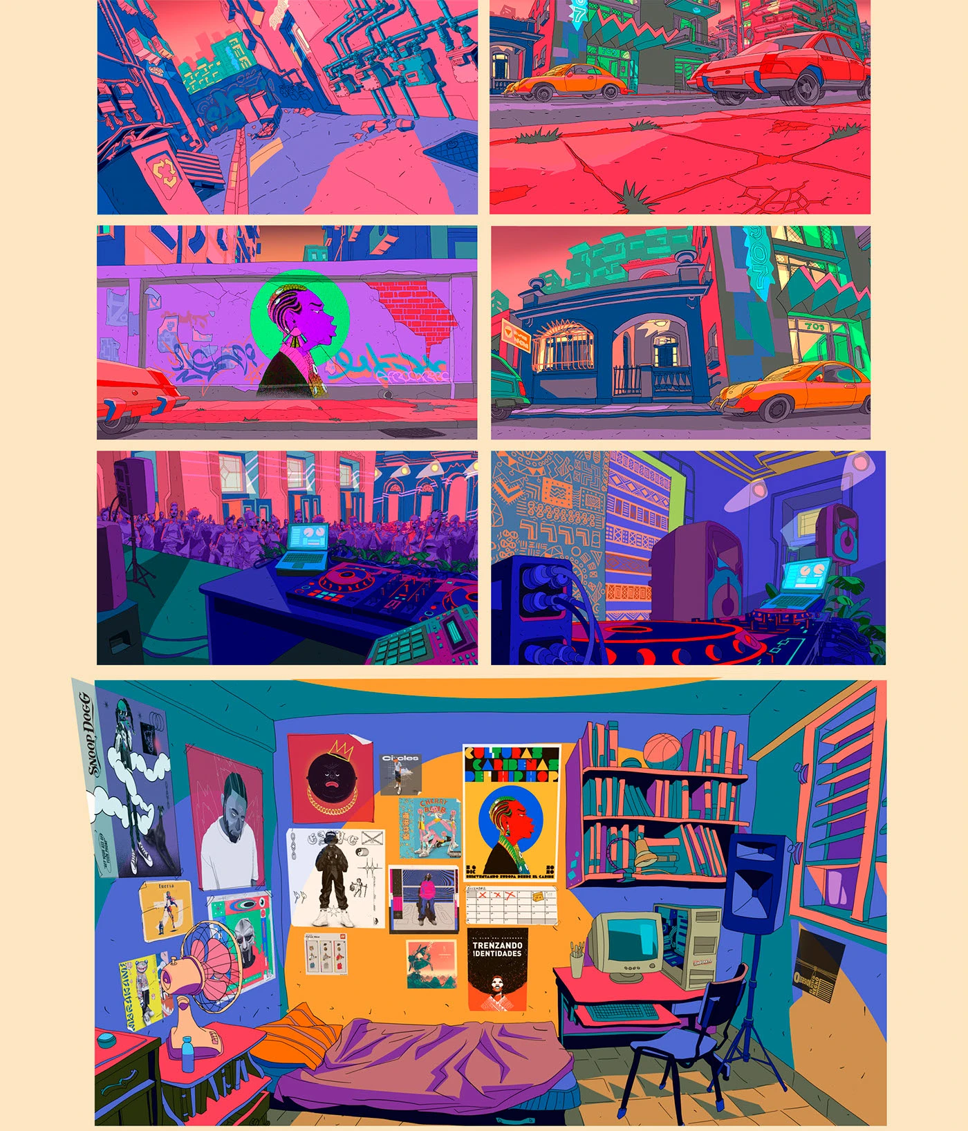 Img21 - Culturas Caribeñas del Hip Hop: Animation and Visual Identity by Fernando Riveaux