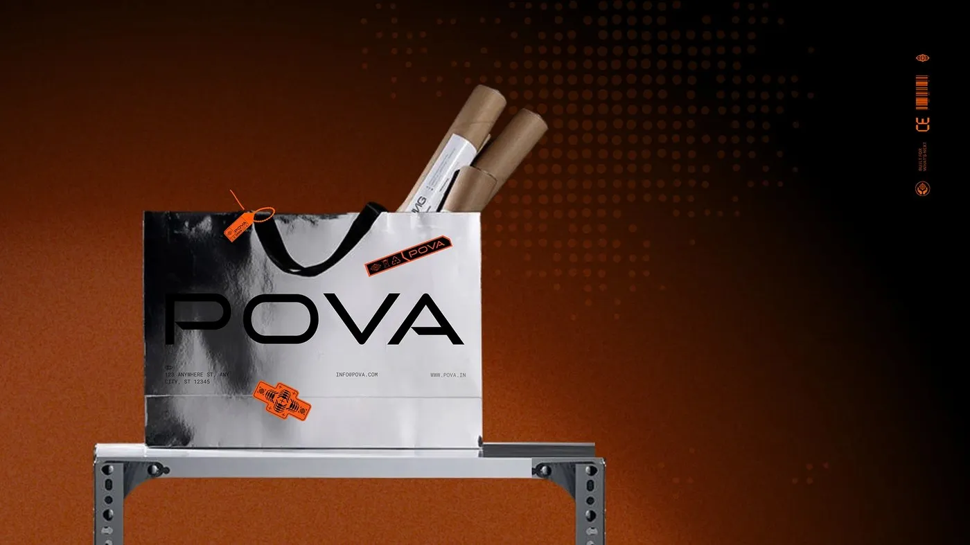 Img04 - Brutalist Brand Identity Redesign for POVA by StudioDraft