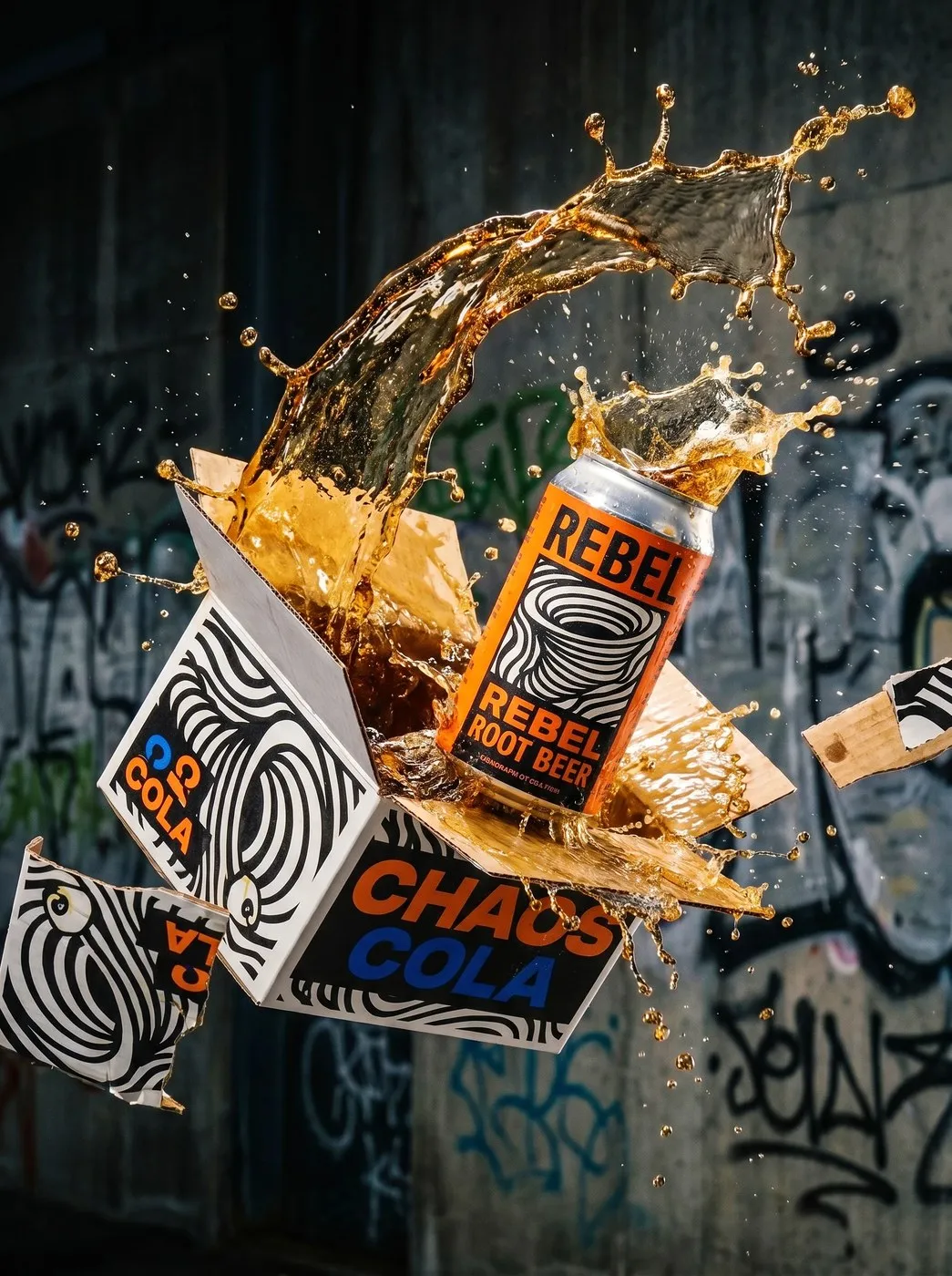 Img05 - Chaos Cola Packaging Design by Up-Brands: Raw Pop-Anarchy in a Soda Can