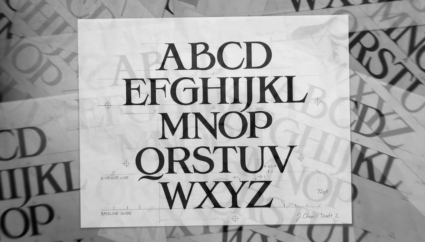 Img04 - Knights & Fighters Typeface by Noodle Wang: Blending Roman Geometry with Gothic Edge