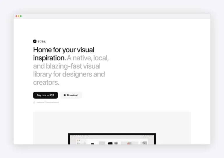 Img01 - Atlas for Mac: Minimalist Editorial Web Design by Alexey Sekachov