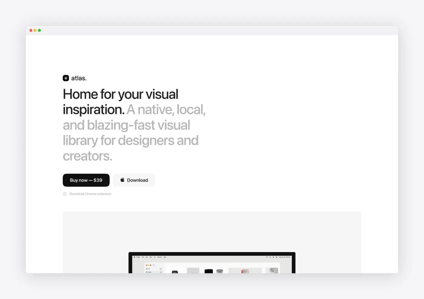 Atlas for Mac: Minimalist Editorial Web Design by Alexey Sekachov