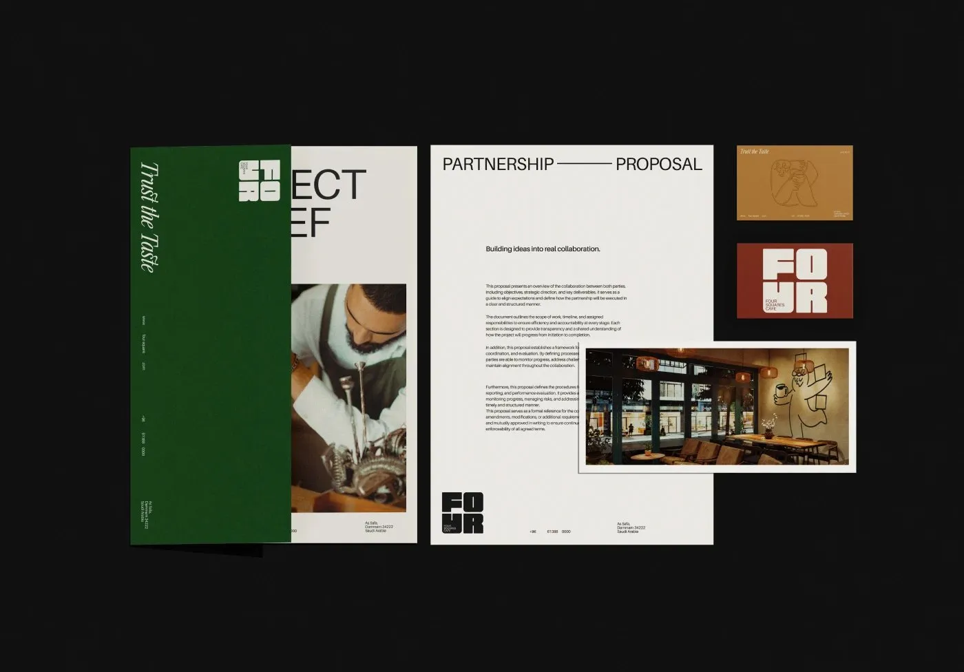 Img03 - Four Squares Cafe: A Clever Brand Identity System by Studio Moara