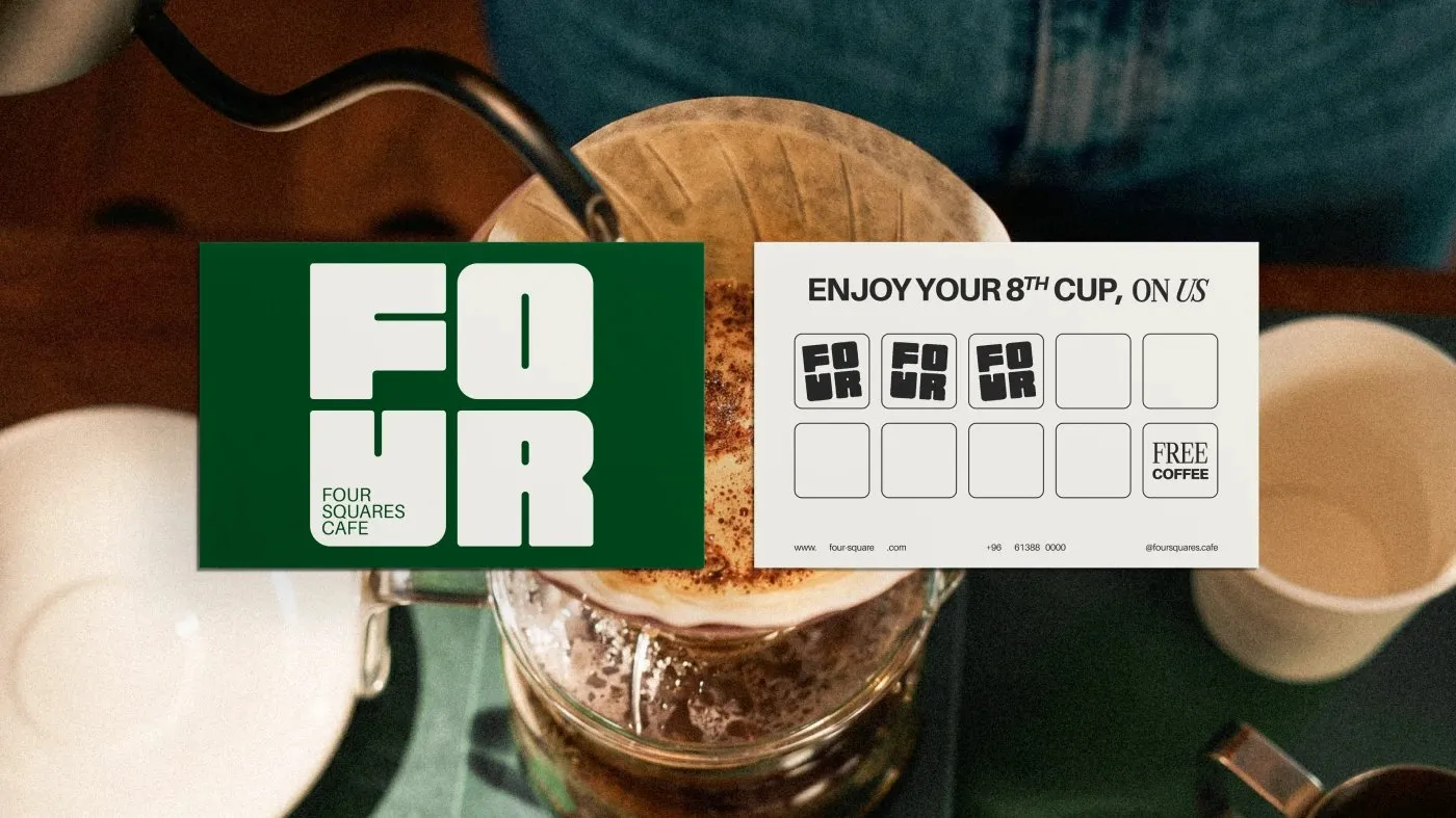 Img04 - Four Squares Cafe: A Clever Brand Identity System by Studio Moara