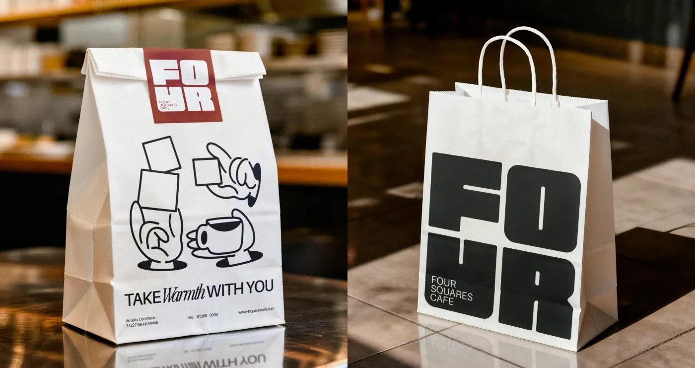 Img06 - Four Squares Cafe: A Clever Brand Identity System by Studio Moara