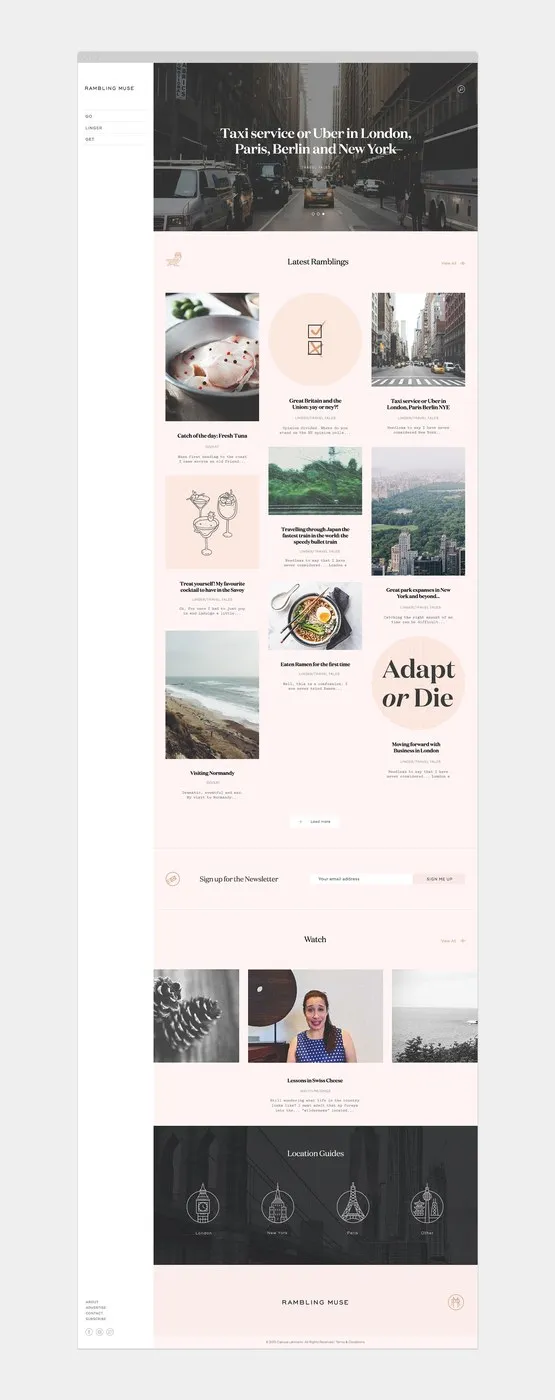 Img07 - Editorial Web Design for Rambling Muse by SocioDesign