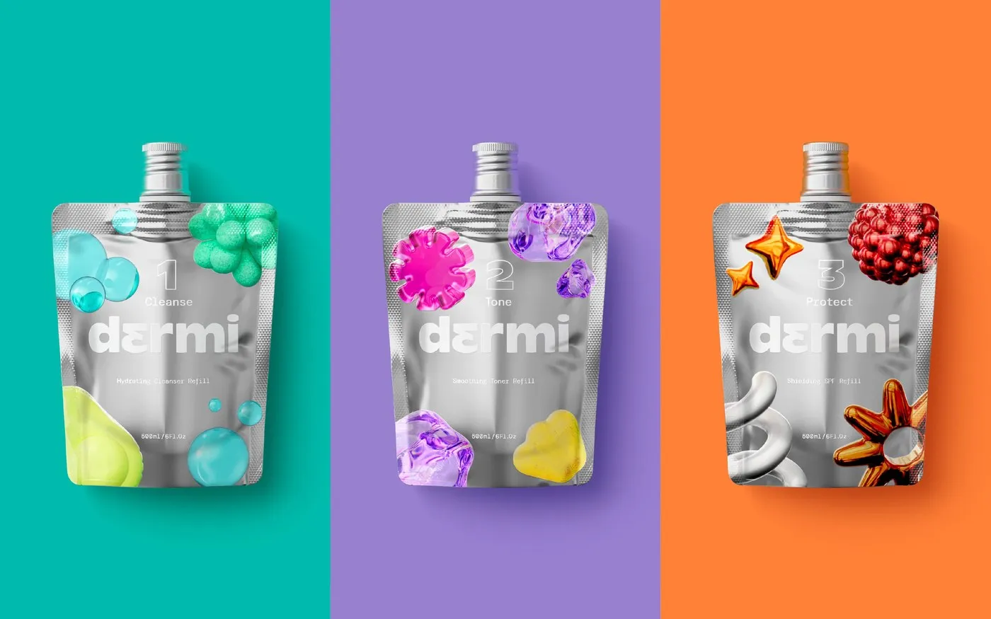 Img03 - Inside Dermi: Robot Food’s Refillable Skincare Packaging Design for Tweens