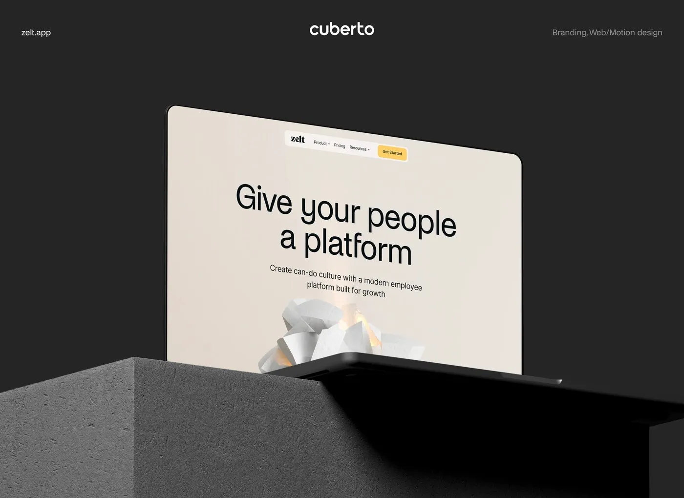 Img02 - Zelt Web Design: How Cuberto Combined Tactile 3D and Modular Grid