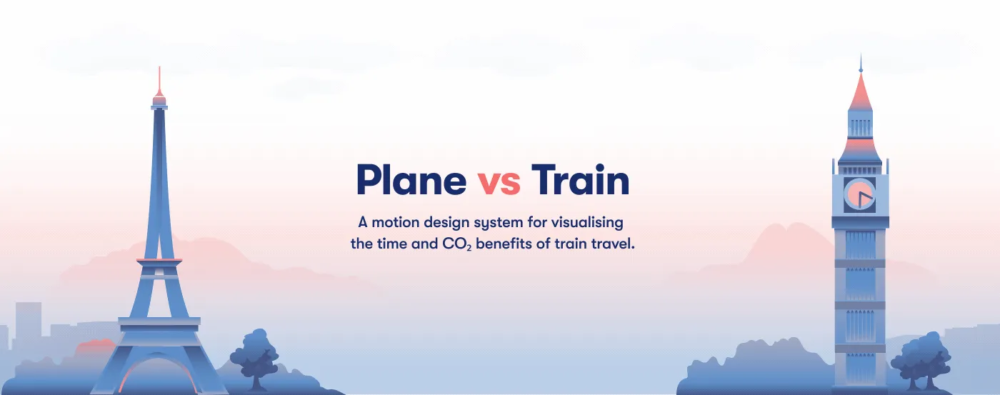 Omio Train vs Plane Motion Design System and Template by Dmytro Yelisieiev