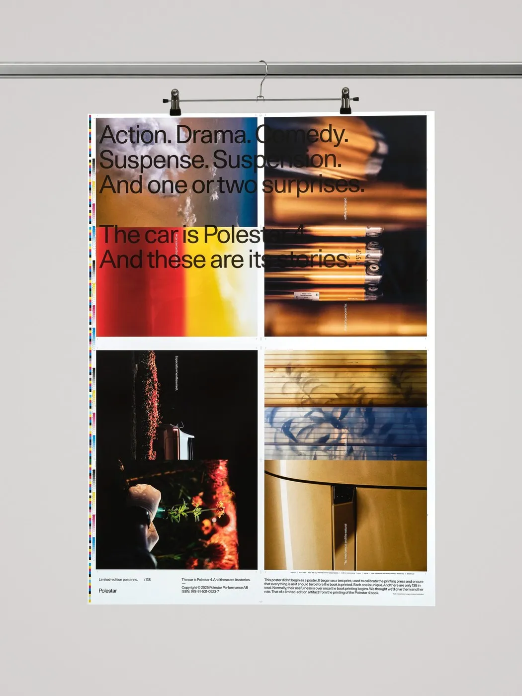 Polestar 4 Poster Series: Turning Press Waste into Print Design