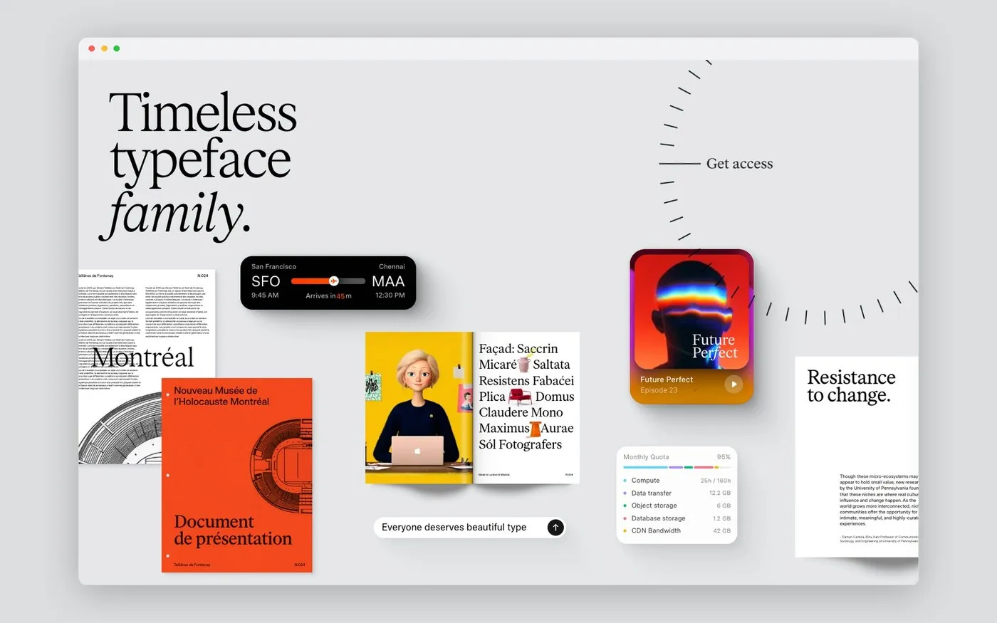 Timeless Type: Interactive Web Design for a Variable Font System