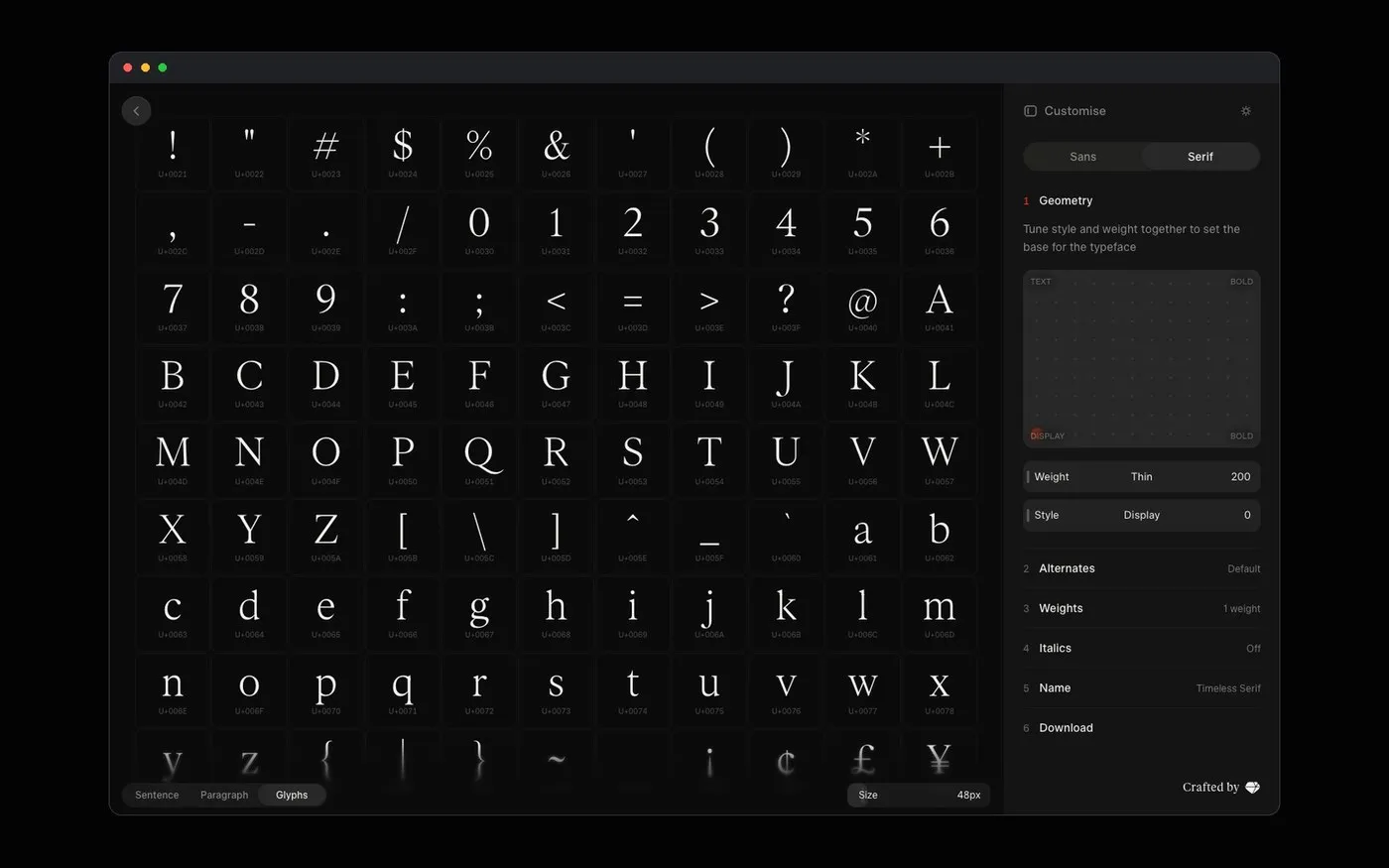 Img03 - Timeless Type: Interactive Web Design for a Variable Font System