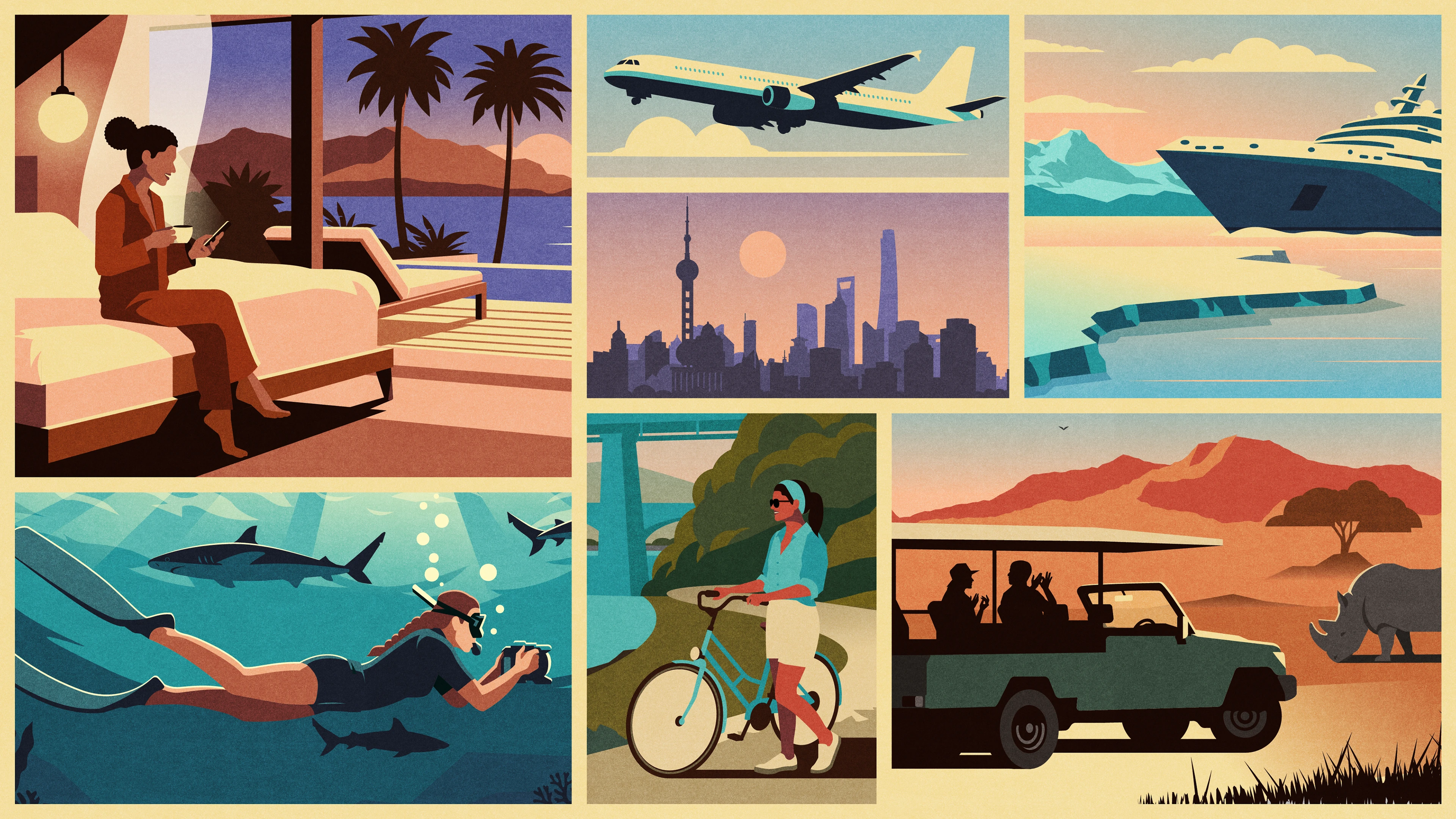 Img02 - Animated Editorial Illustrations for Condé Nast Traveler by Bobby Evans